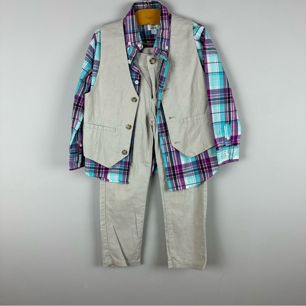 Gymboree Dress Up 3 piece linen/cotton set size 5-6